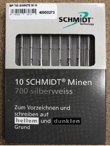 Schmidt A2 Ballpoint Pens - S700 - Silverwhite - Medium - Pack of 10